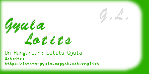 gyula lotits business card